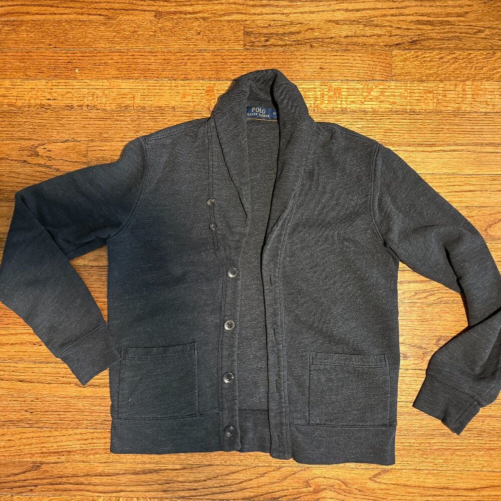 ralph lauren charcoal cuddly cottage coastal whimsigoth cardi